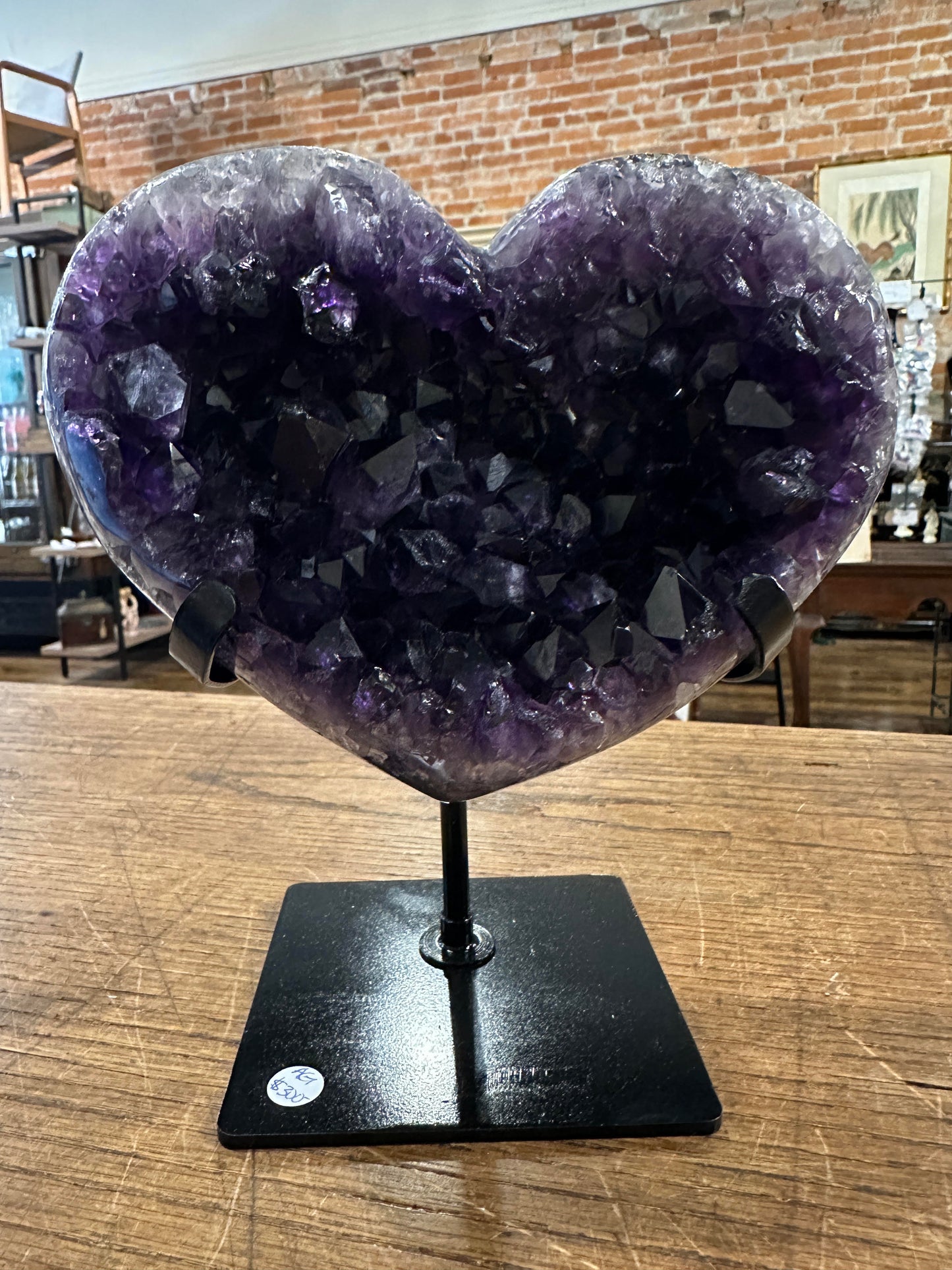 Amethyst Heart w/ Stand