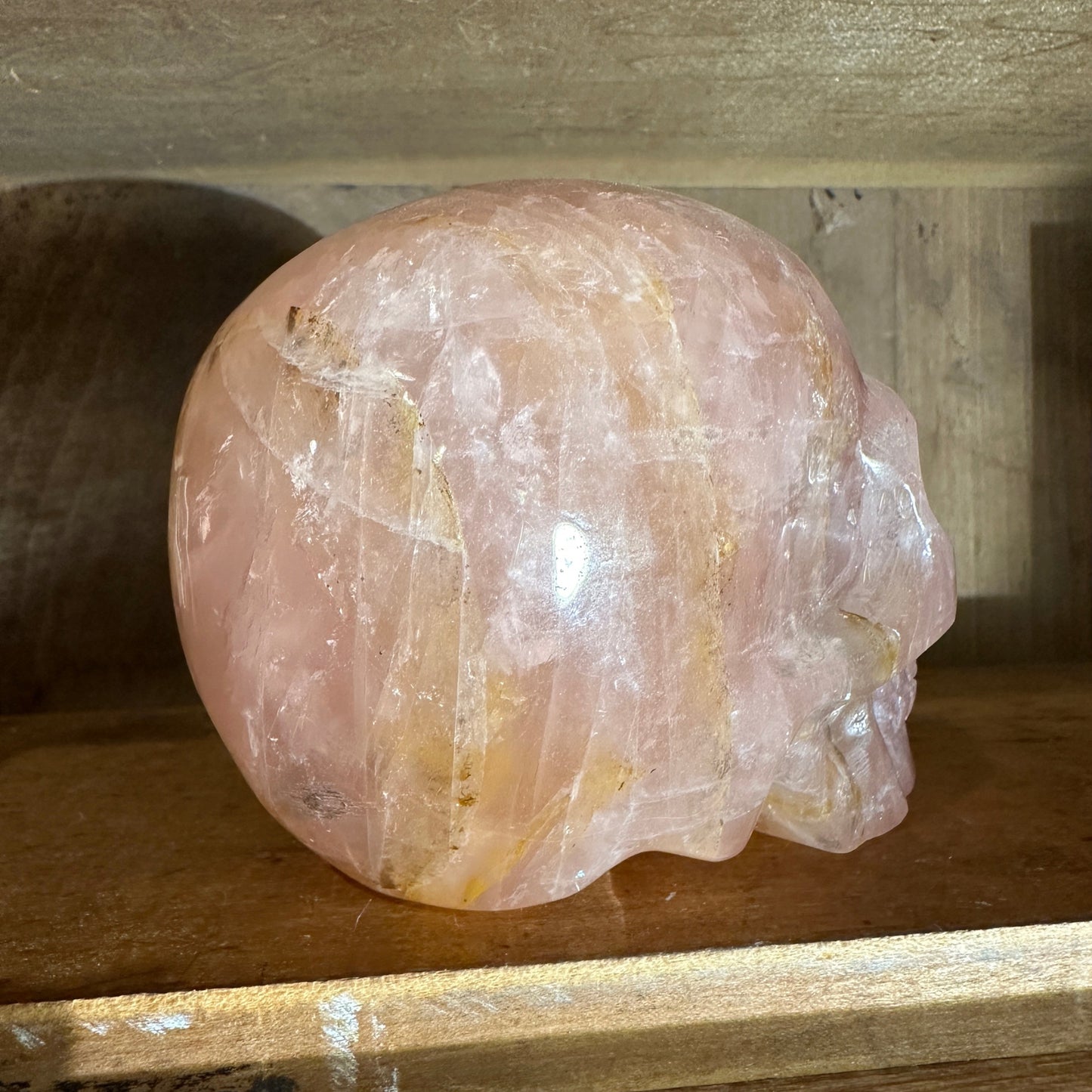 Rose Quartz Skull