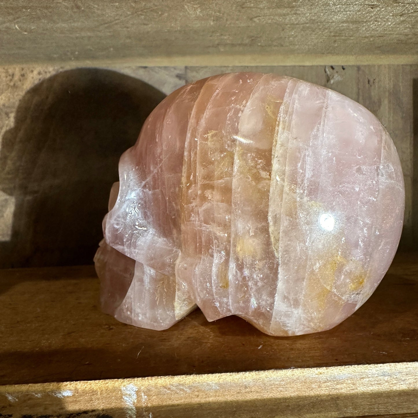 Rose Quartz Skull