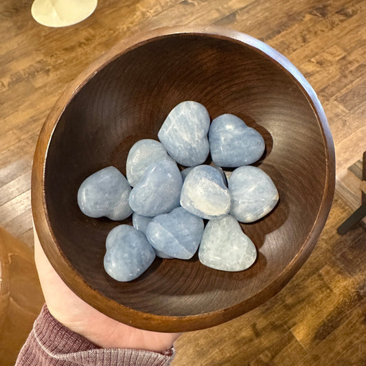 Small Blue Calcite Hearts