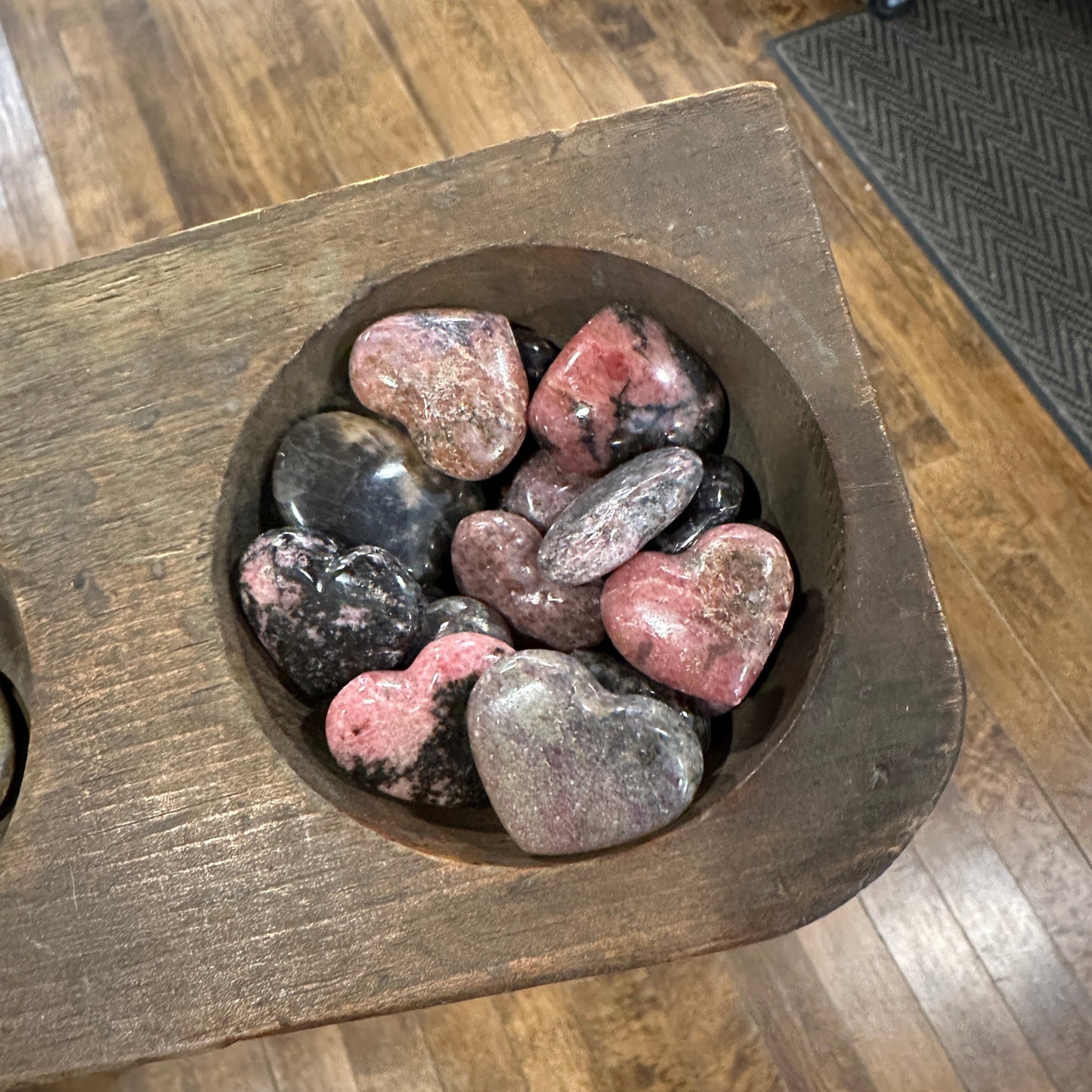 Small Rhodonite Hearts