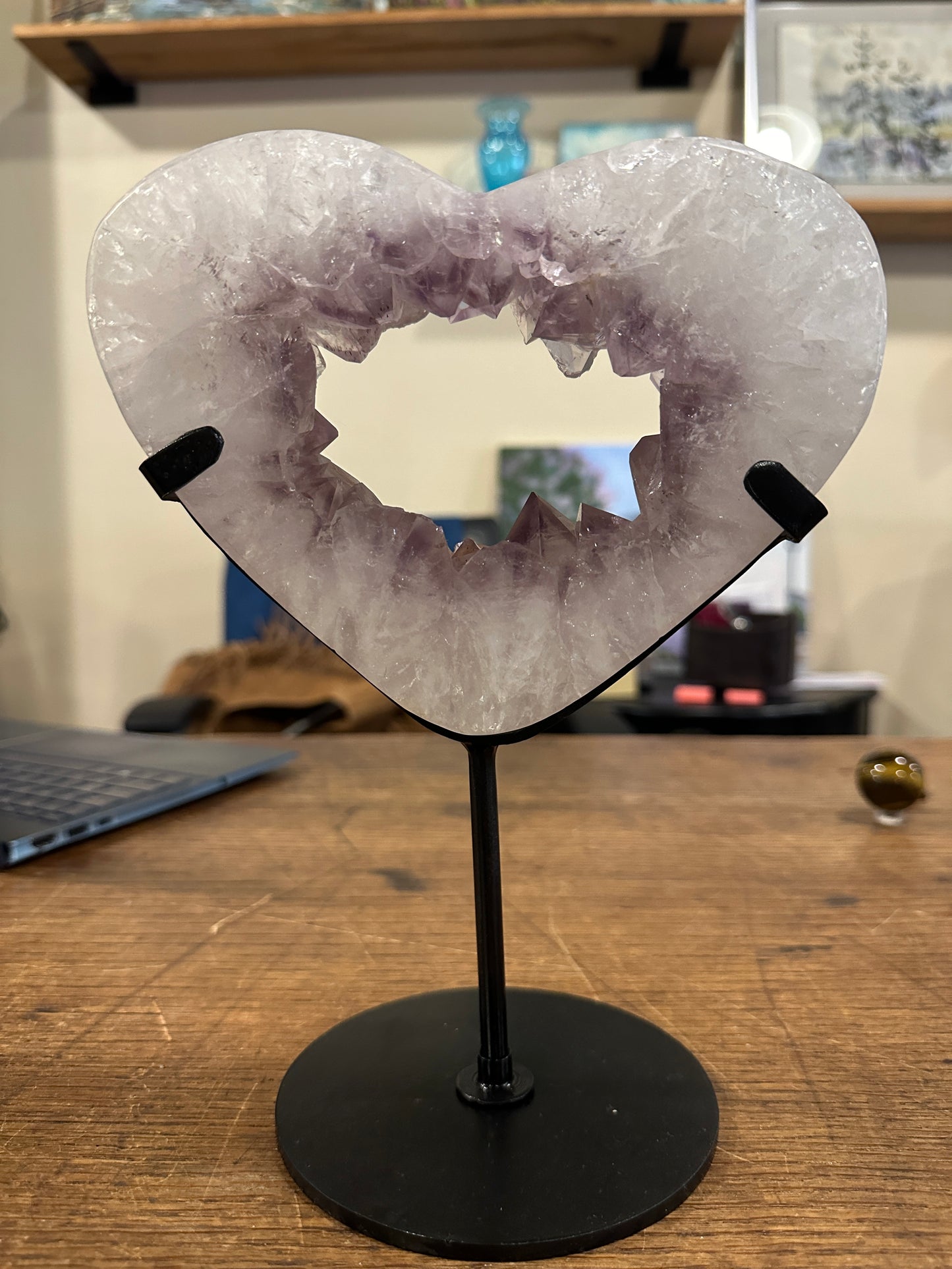 Amethyst Heart w/ Stand