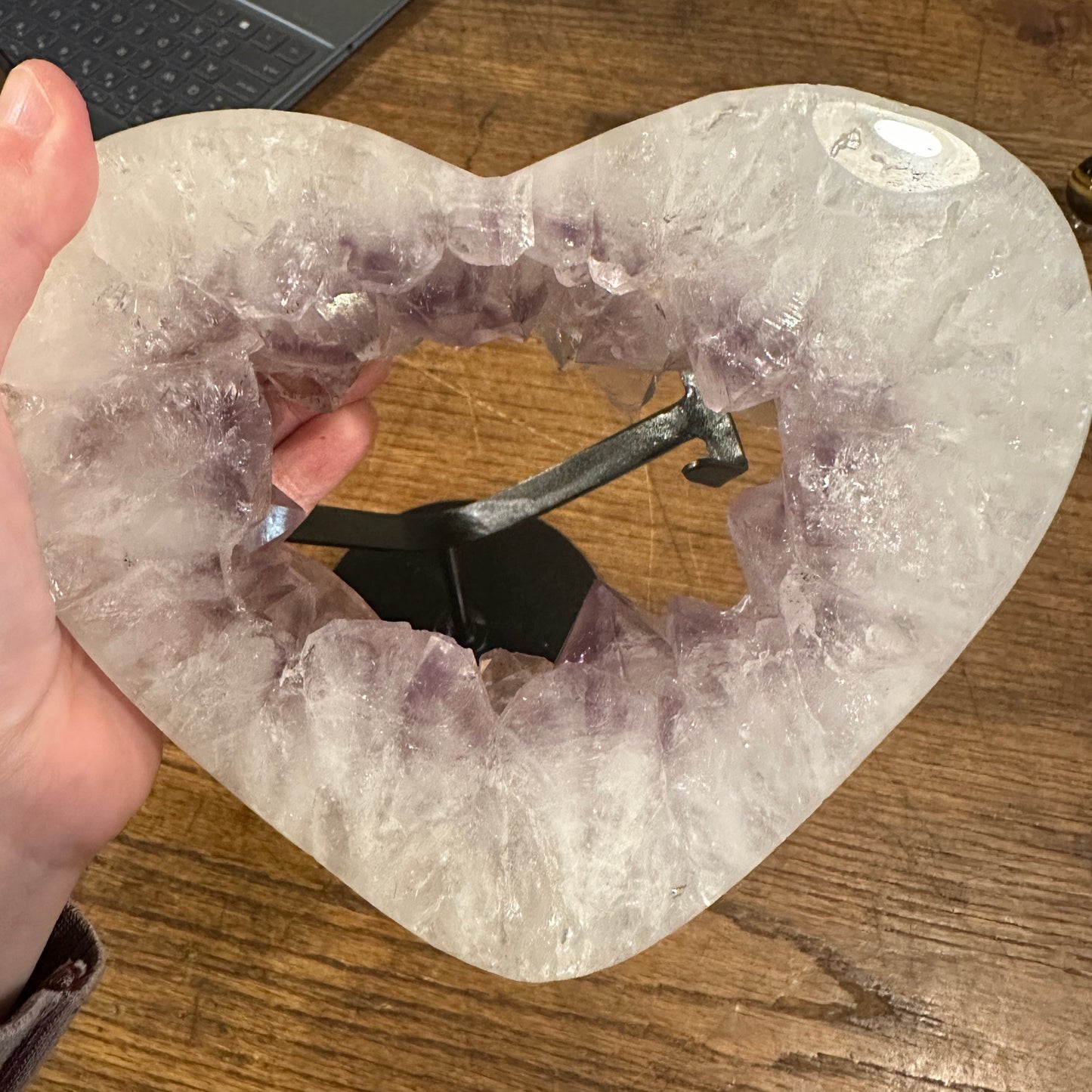 Amethyst Heart w/ Stand